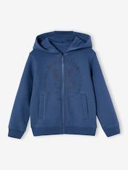 Boys-Cardigans, Jumpers & Sweatshirts-Basics Zipped Sports Jacket with Hood for Boys