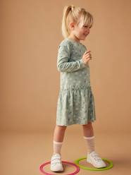 -Long Sleeve Printed Dress for Girls