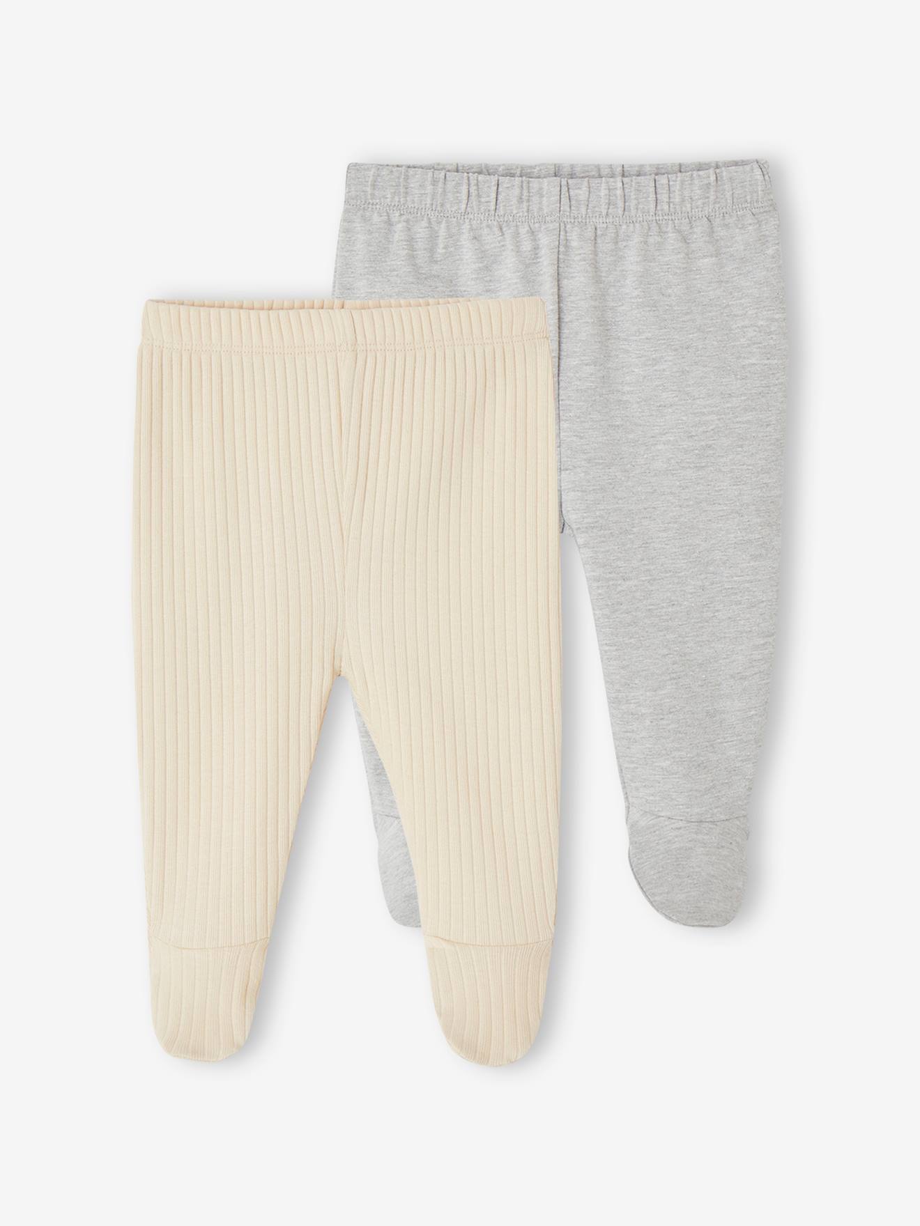 Footed Trousers in Rib Knit
