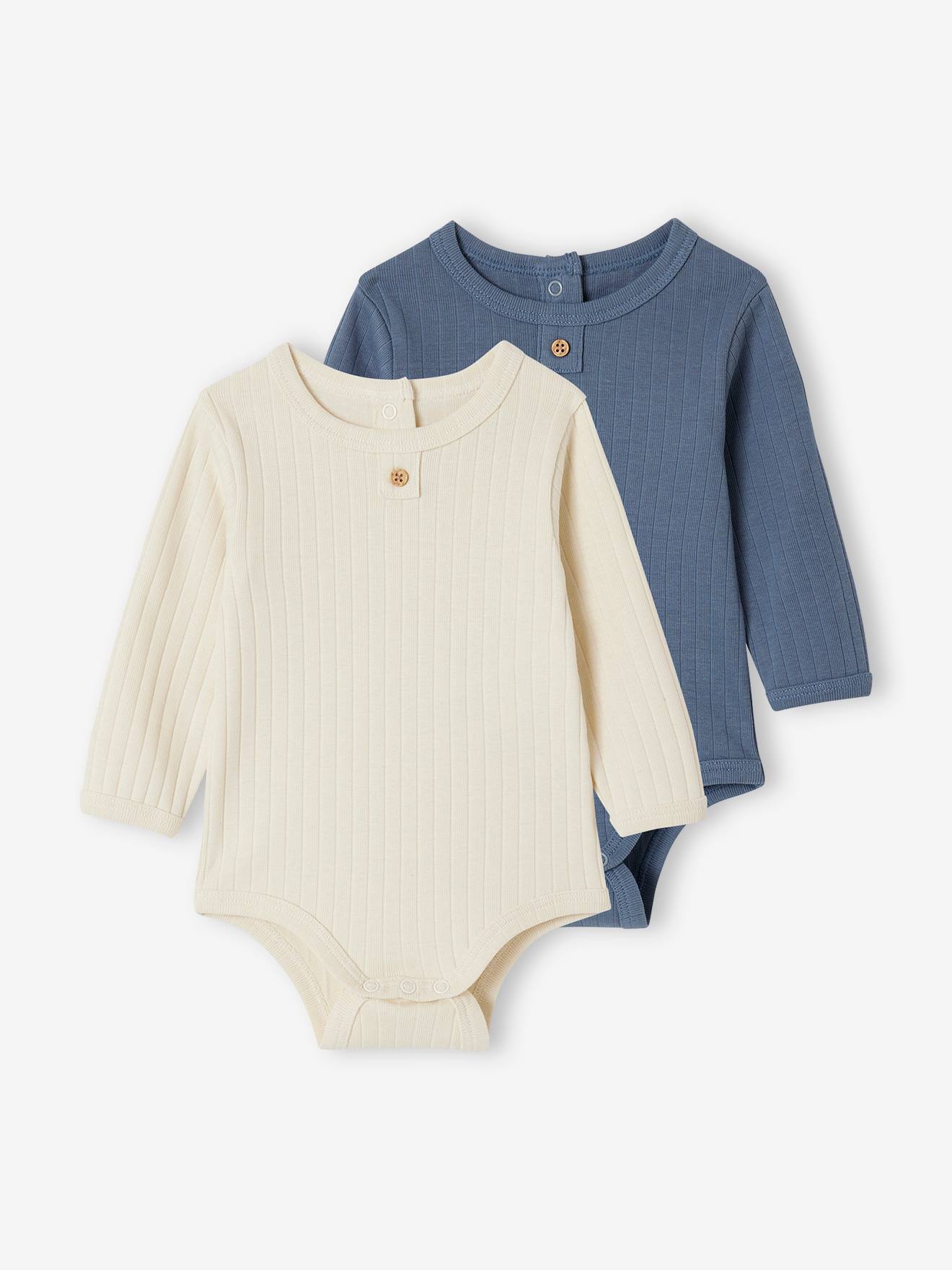 Long Sleeve Bodysuits in Organic Cotton - 3