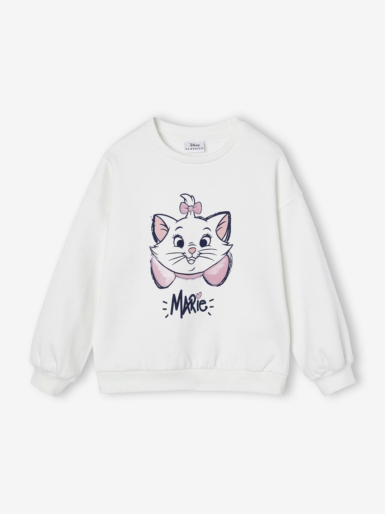 Marie of The Aristocats Sweatshirt with Sequins for Girls
