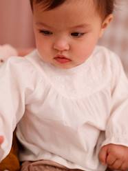 Baby-T-shirts & Roll Neck T-Shirts-Embroidered Blouse for Newborn Babies