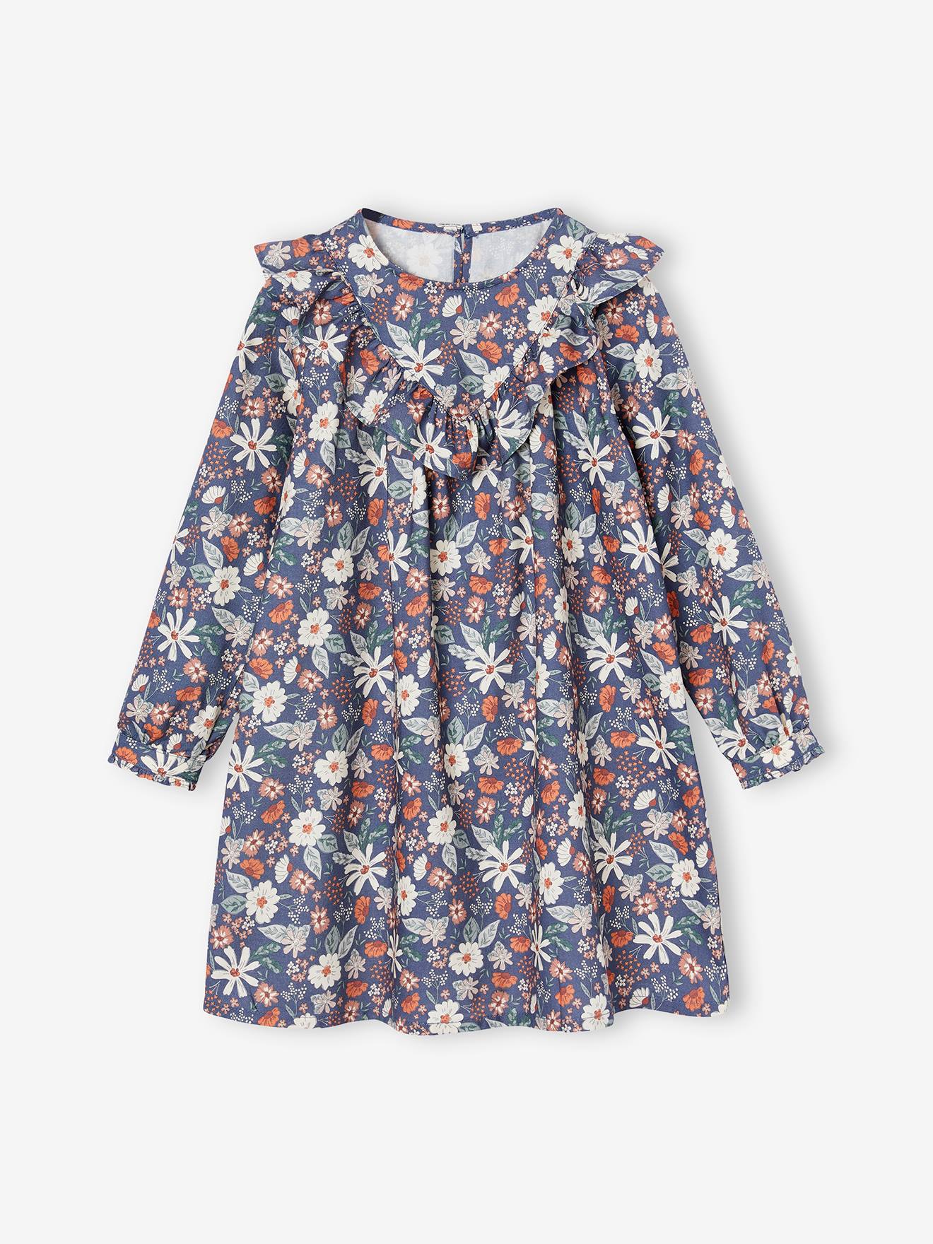 Ruffled Dress with Floral Print