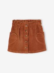 Girls-Corduroy Skirt with Heart Pockets for Girls