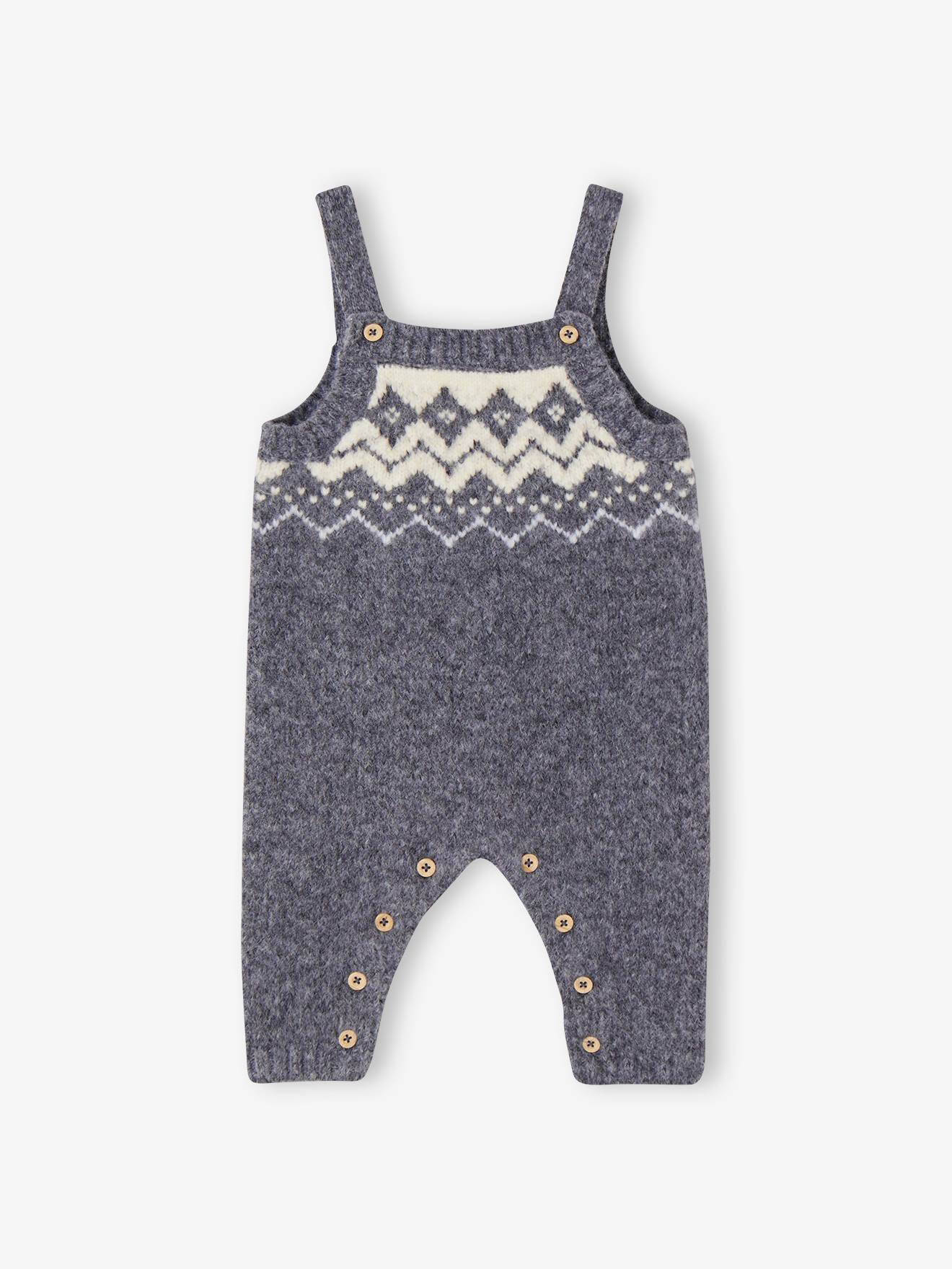 Dungarees in Jacquard Knit