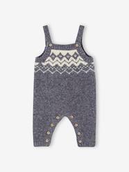 -Dungarees in Jacquard Knit for Baby Boys