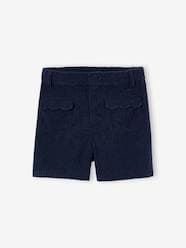 Girls-Corduroy Shorts with Scalloped Pockets, for Girls