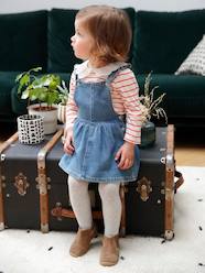 Baby-Dungaree Dress with Frilly Straps in Denim for Babies