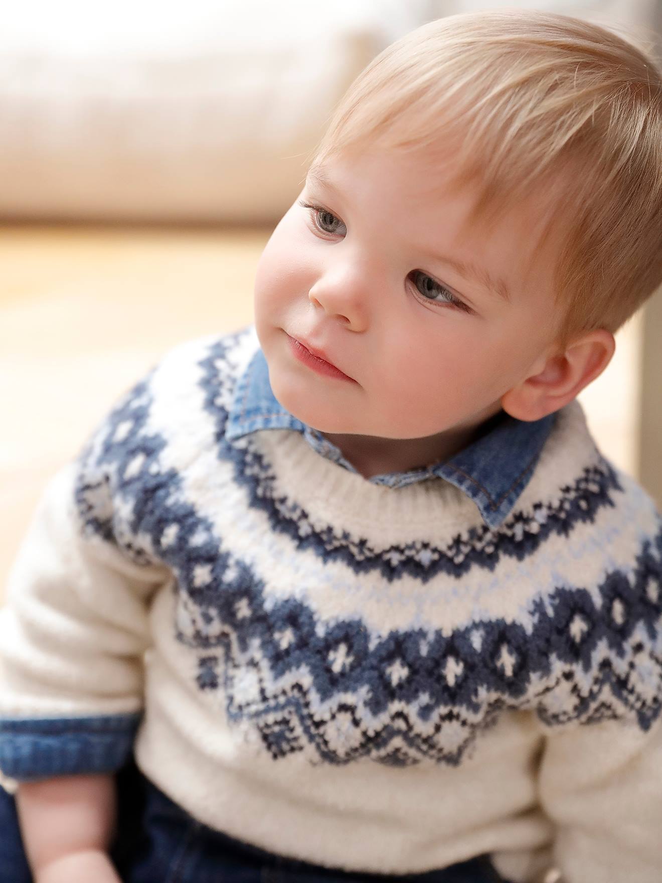 Jacquard Jumper in Ultra Soft Fuzzy Knit