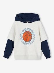 Boys-Cardigans, Jumpers & Sweatshirts-Sports Sweatshirt with Double Sleeves, Ball in Relief, for Boys