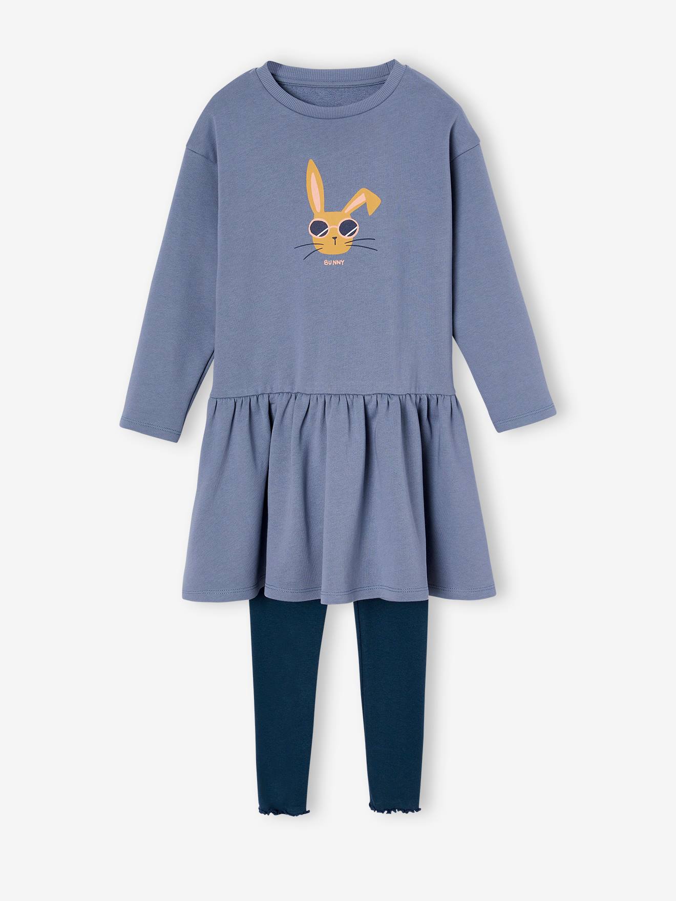 Fleece Dress & Rib Knit Leggings