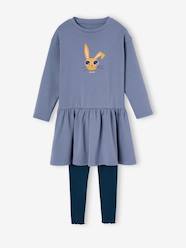 Girls-Fleece Dress & Rib Knit Leggings for Girls