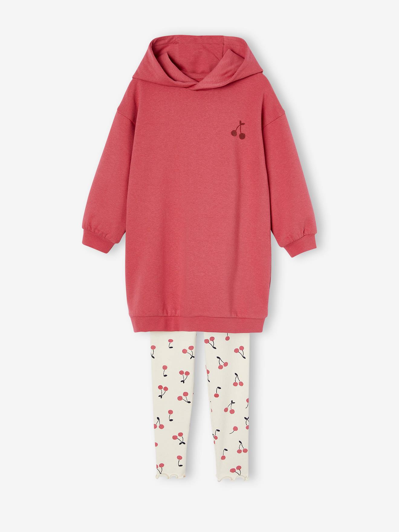 Hooded Dress in Fleece & Leggings