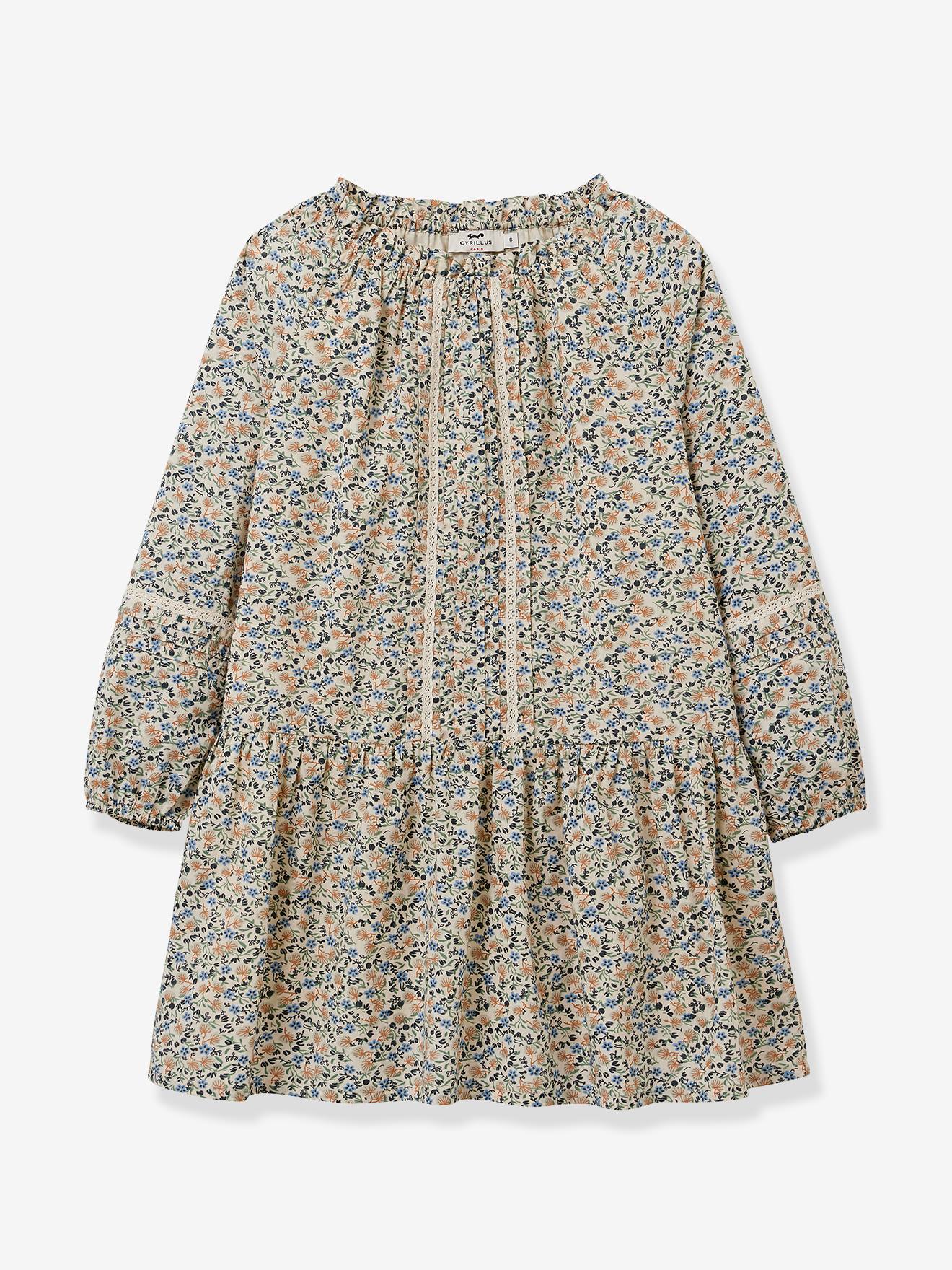 CYRILLUS Daisy print girl's robe printed