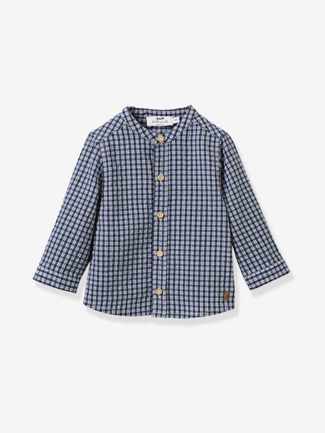 CYRILLUS baby gingham shirt chequered navy blue 