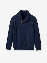 Boys-CYRILLUS shawl-collar sweater