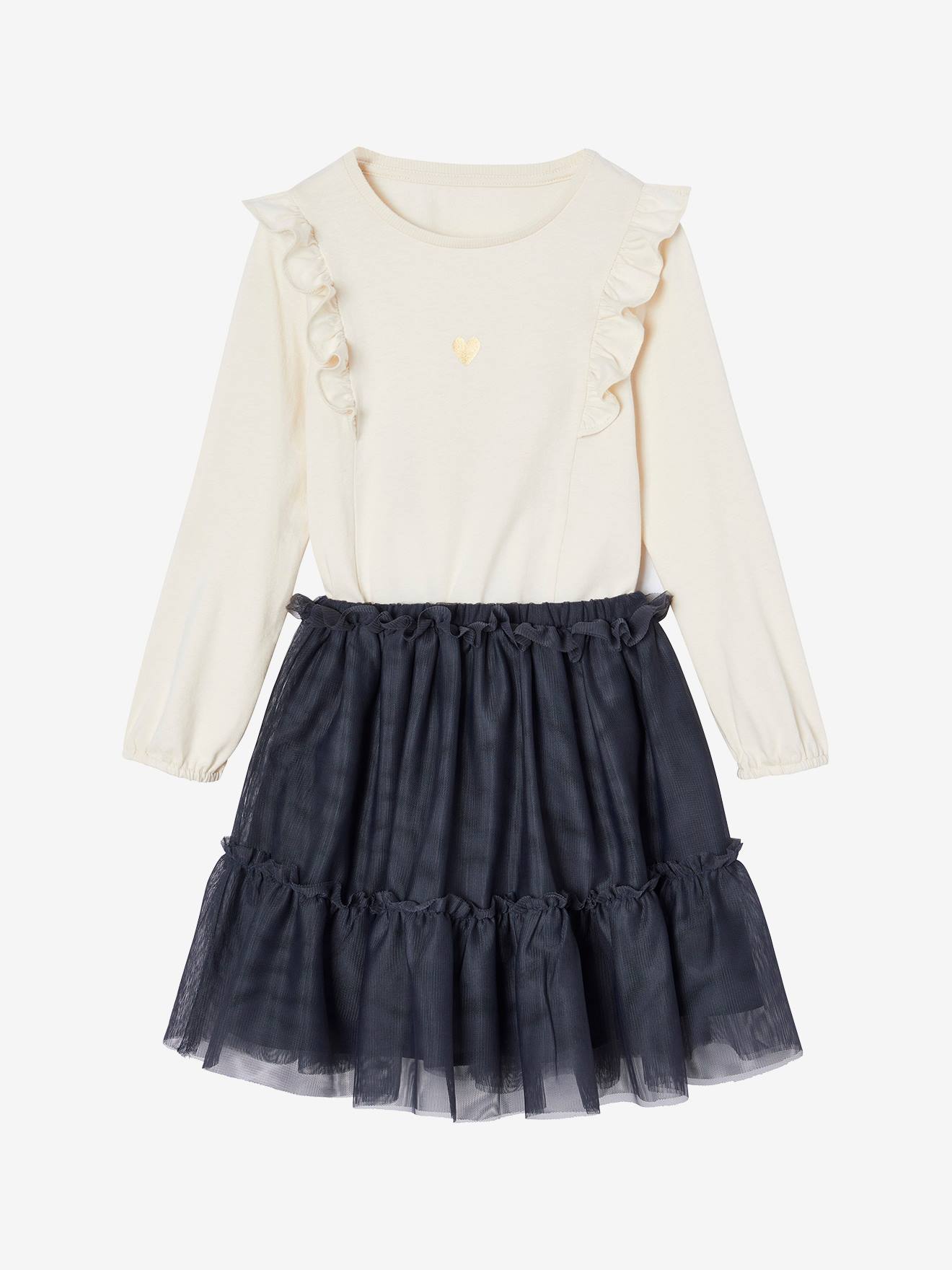 Ruffled Top & Tulle Skirt Ensemble
