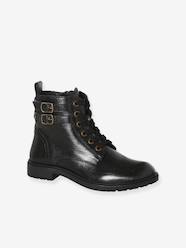 Shoes-Girls Footwear-Newsboy Leather Boots for Girls