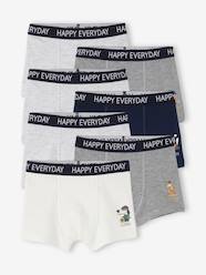 Boys-Underwear-Pack of 7 Boxer Shorts with Fun Motif, for Boys