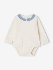 Baby-T-shirts & Roll Neck T-Shirts-T-Shirts-Bodysuit Top with Fancy Collar, for Babies