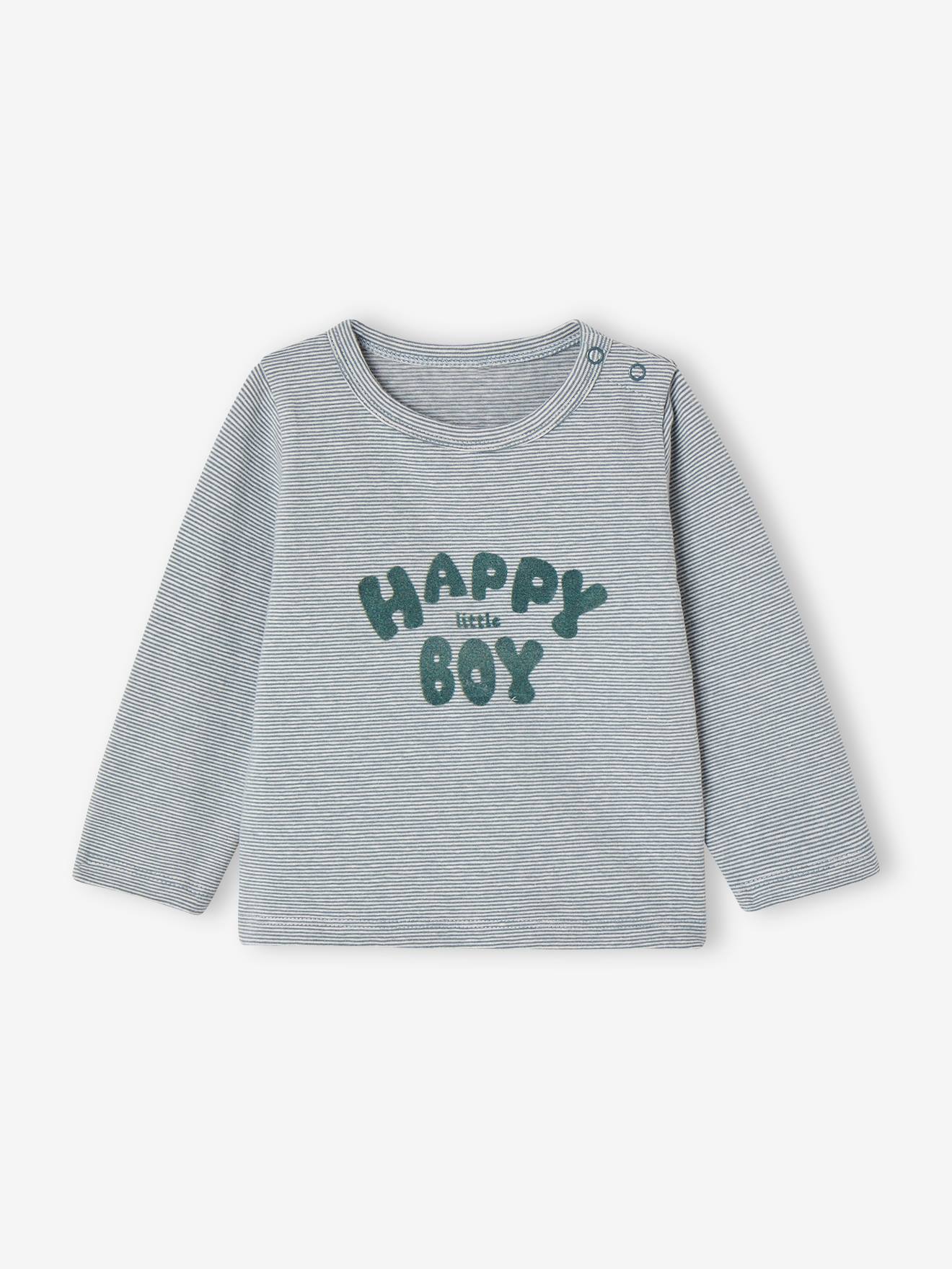 Soft Top with Thin Stripes & Press Stud Fastening on the Shoulder