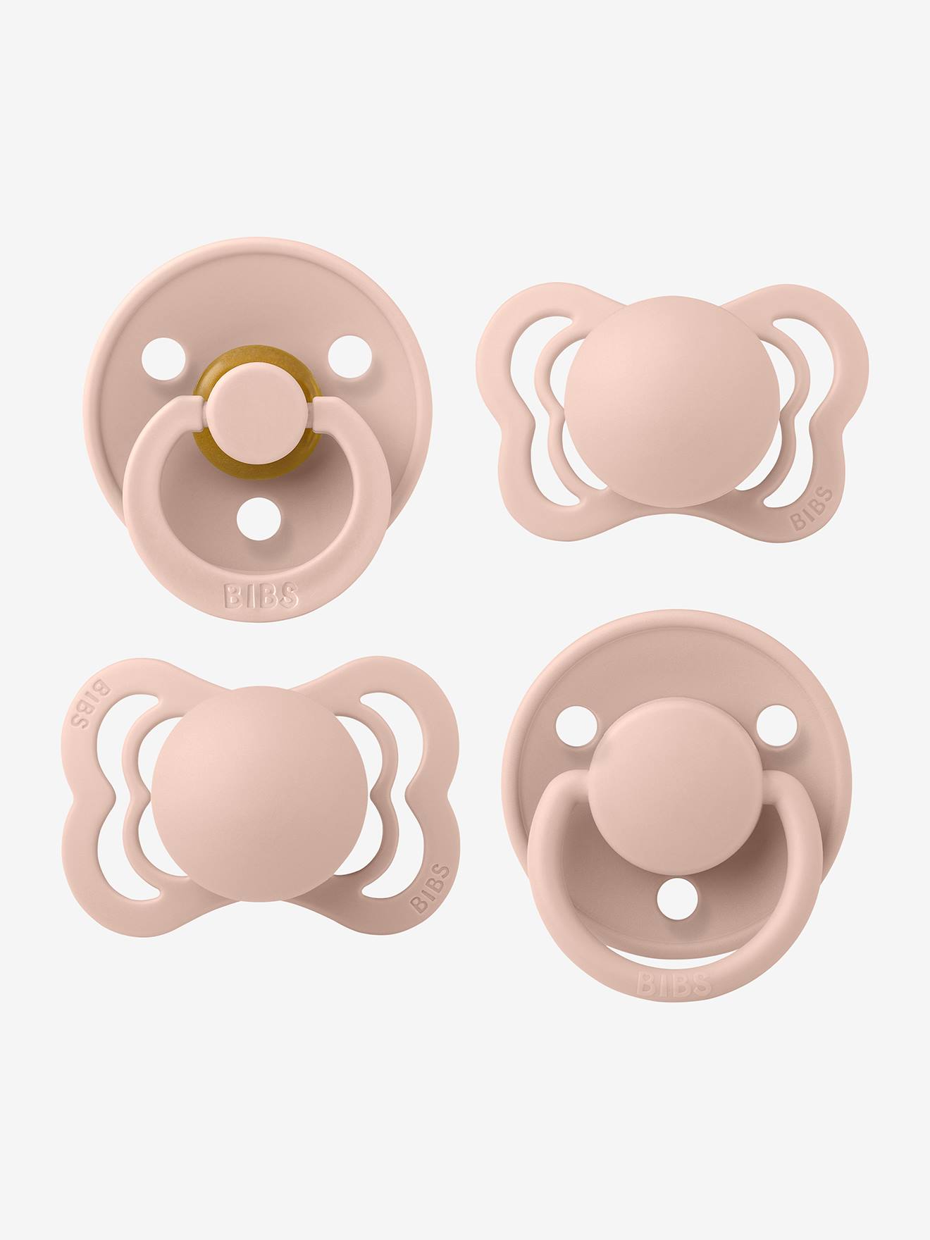 Set of 4 Try It pacifiers - BIBS blush