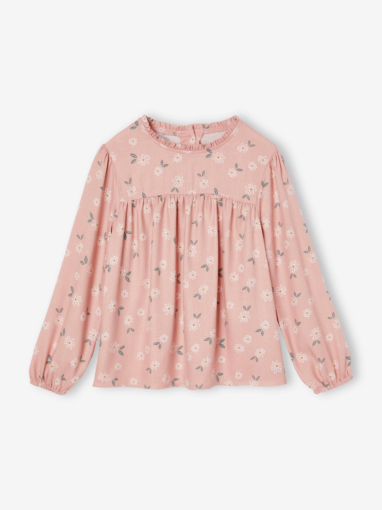 Floral Blouse for Girls - rosy, Girls | Vertbaudet