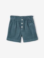 Girls-Paperbag-Style Corduroy Shorts for Girls