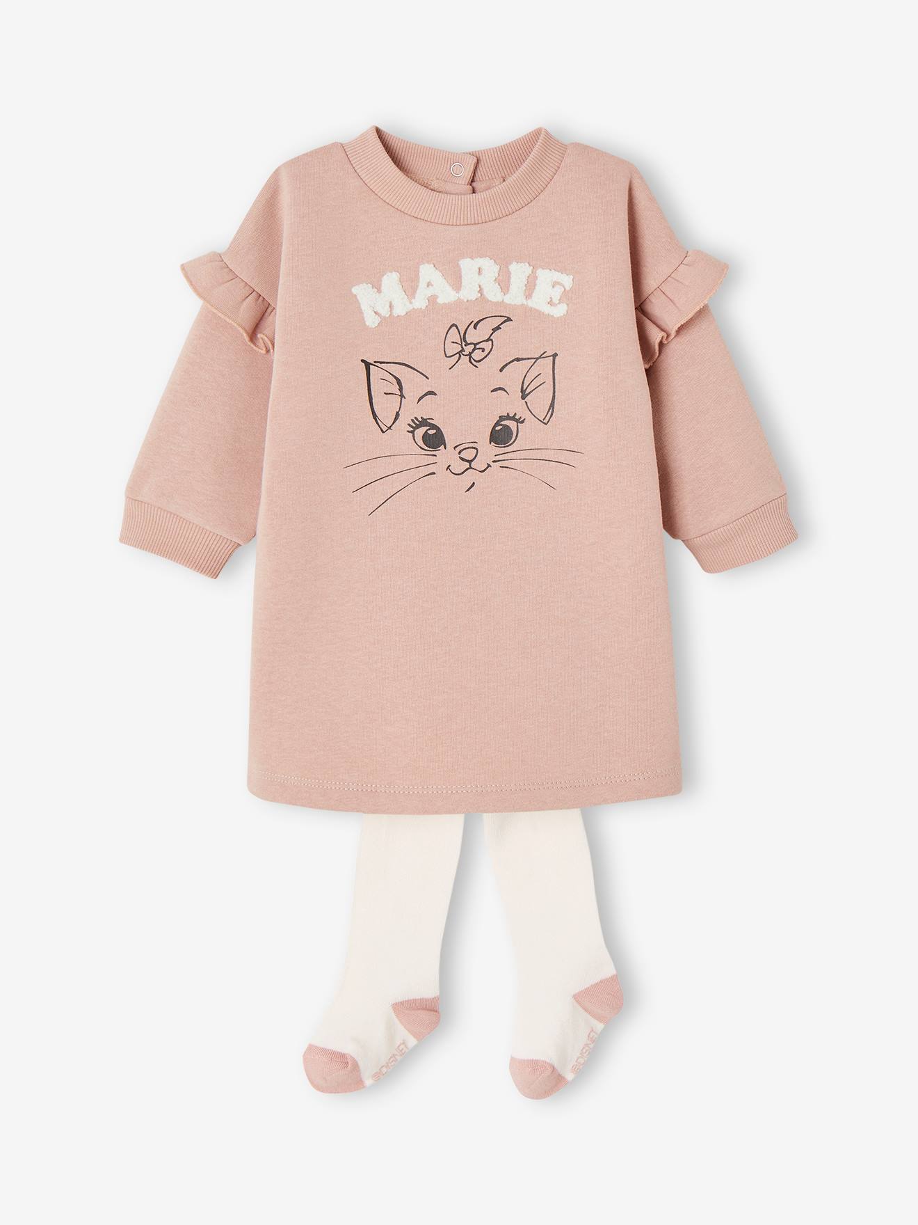 Baby dress and tights set DISNEY ANIMALS Marie The Aristocats soft lilac