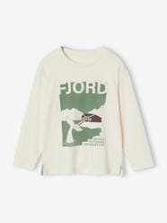 Boys-Tops-Long Sleeve T-Shirt with Fjord Motif, for Boys