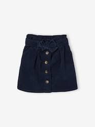 Girls-"Paperbag" Style Skirt in Corduroy for Girls