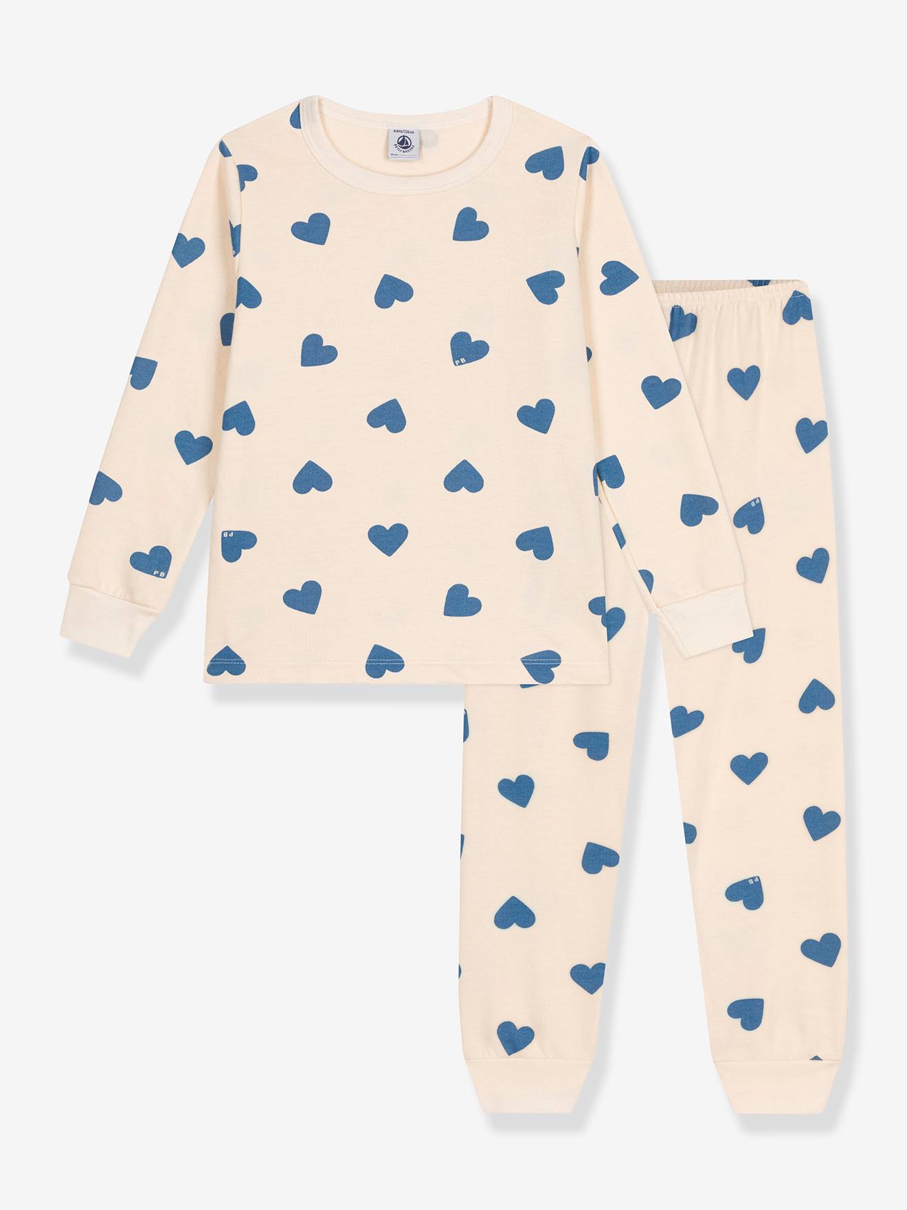 PETIT BATEAU heart print cotton pyjamas