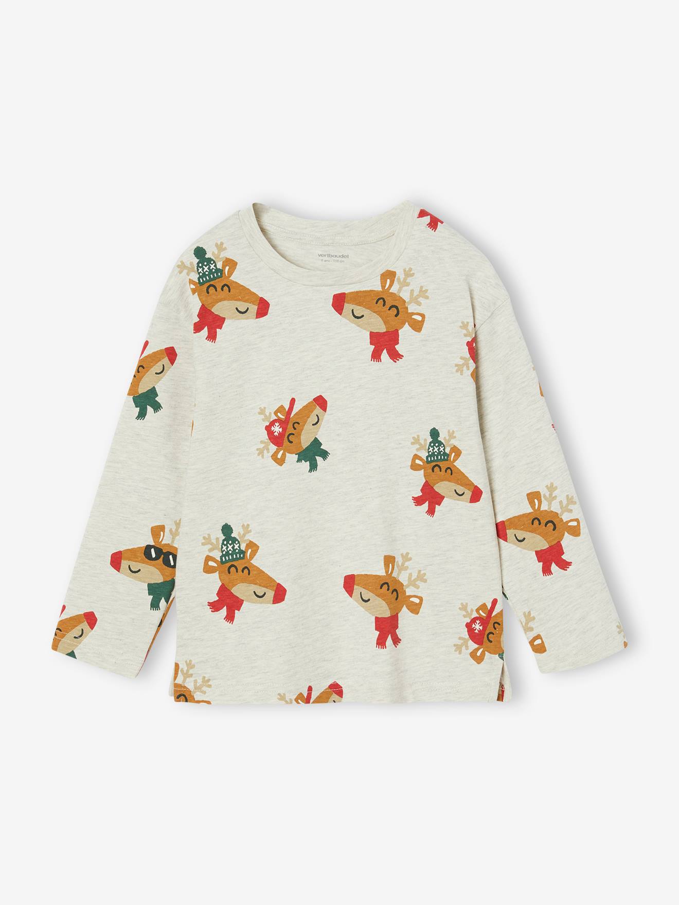 Christmas Special Top with Fun Reindeer Motifs