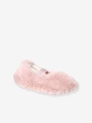 Shoes-Girls Footwear-Slippers-Furry-Type Slippers with Elastic for Girls