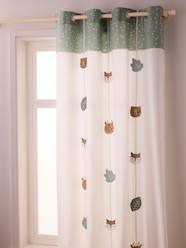 Bedding & Decor-Decoration-Semi-Sheer Curtain with Eyelets & Animals Print, Green Forest