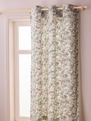 Bedding & Decor-Decoration-Curtains-Semi-Sheer Curtain with Eyelets and Foliage Print, Hanoi