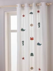 Bedding & Decor-Decoration-Curtains-Semi-Sheer Curtain with Eyelets & Marine Animals, Under the Ocean