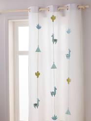 Bedding & Decor-Decoration-Curtains-Semi-Sheer Curtain with Eyelets & Cactus Garlands