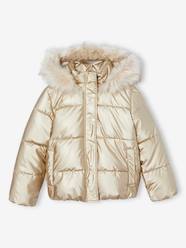 Girls-Padded Jacket with Hood & Polar Fleece Lining for Girls