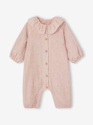 Baby-Cotton Gauze Jumpsuit with Prints, for Babies