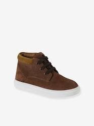 Shoes-Boys Footwear-Trainers-High-Top Leather Trainers with Laces, for Boys