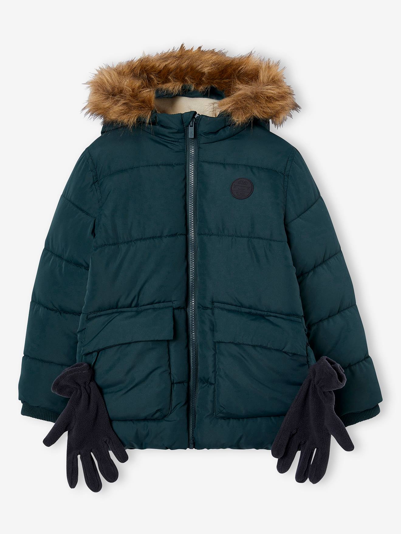 Hooded Jacket Lined in Polar Fleece