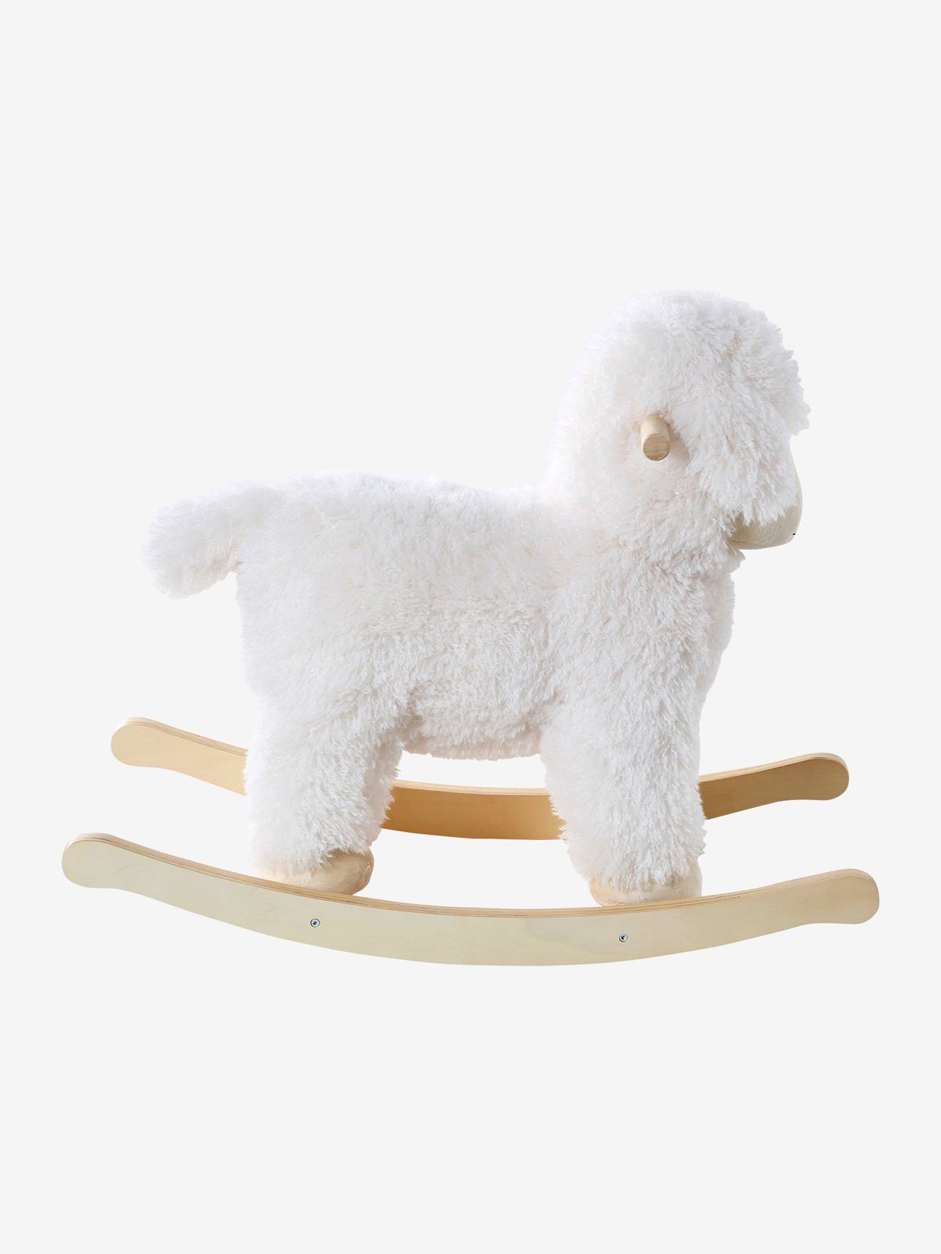 Rocking Sheep in FSC Wood white Toys Vertbaudet