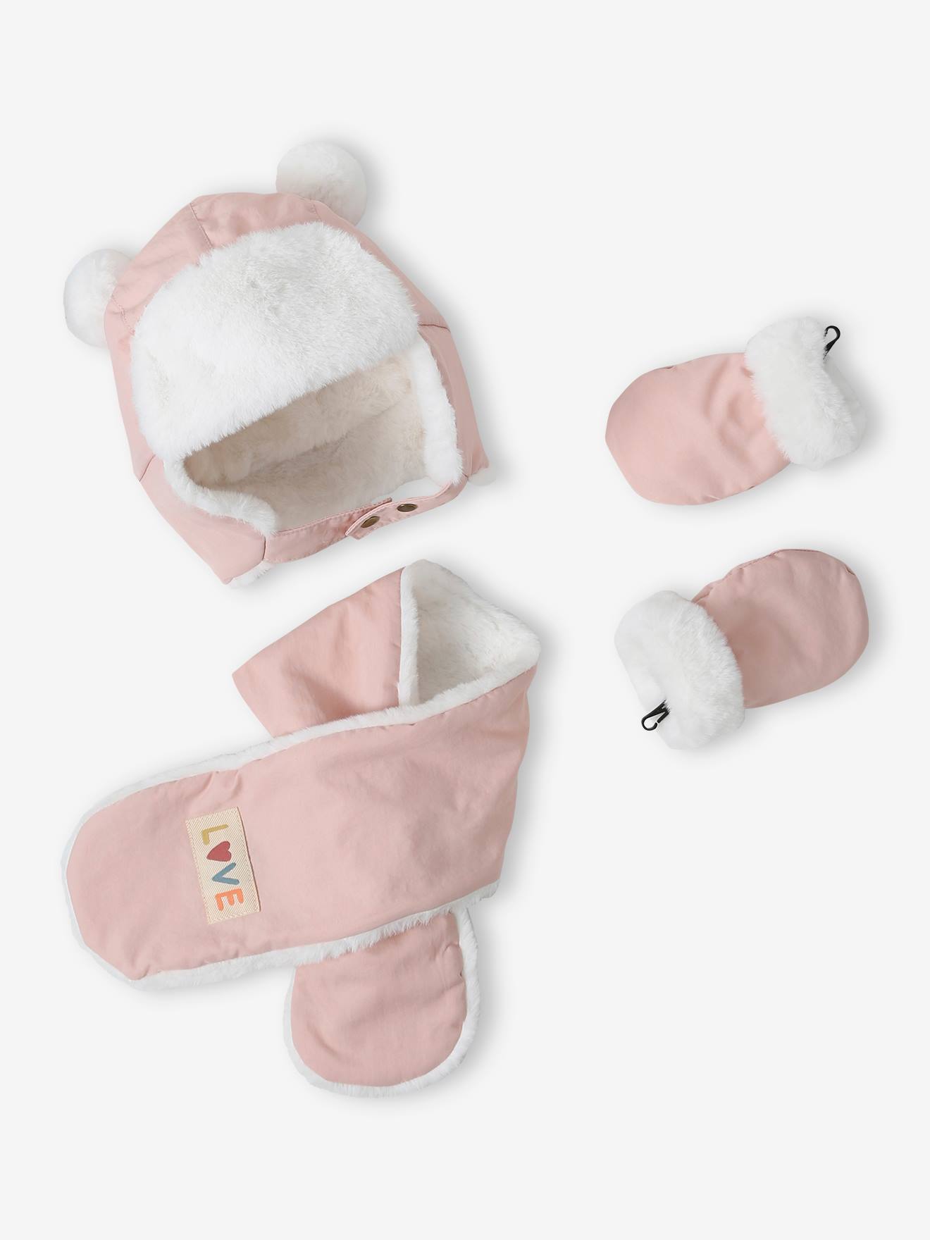 Chapka + Snood + Mittens Set