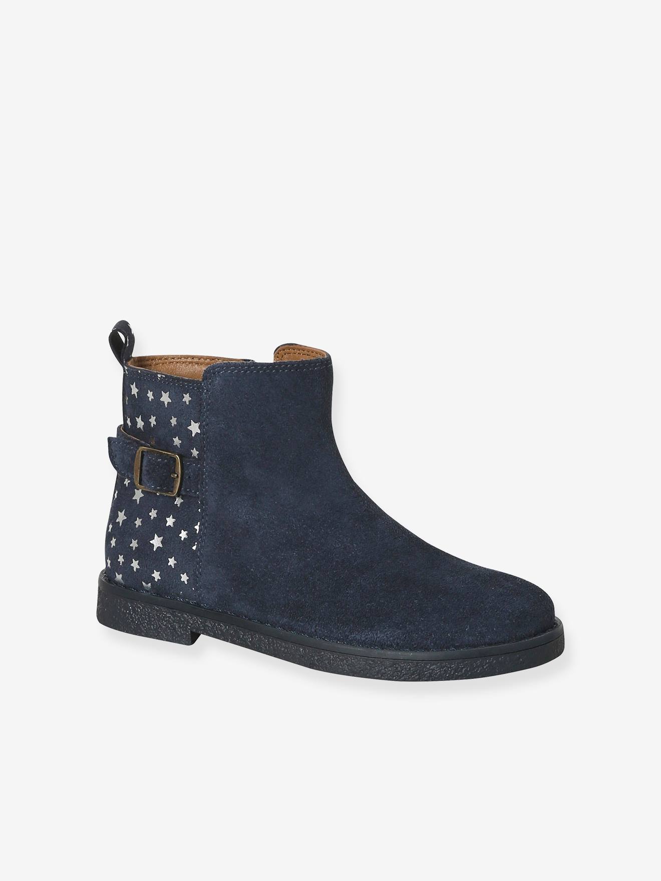 Leather Boots with Star Print