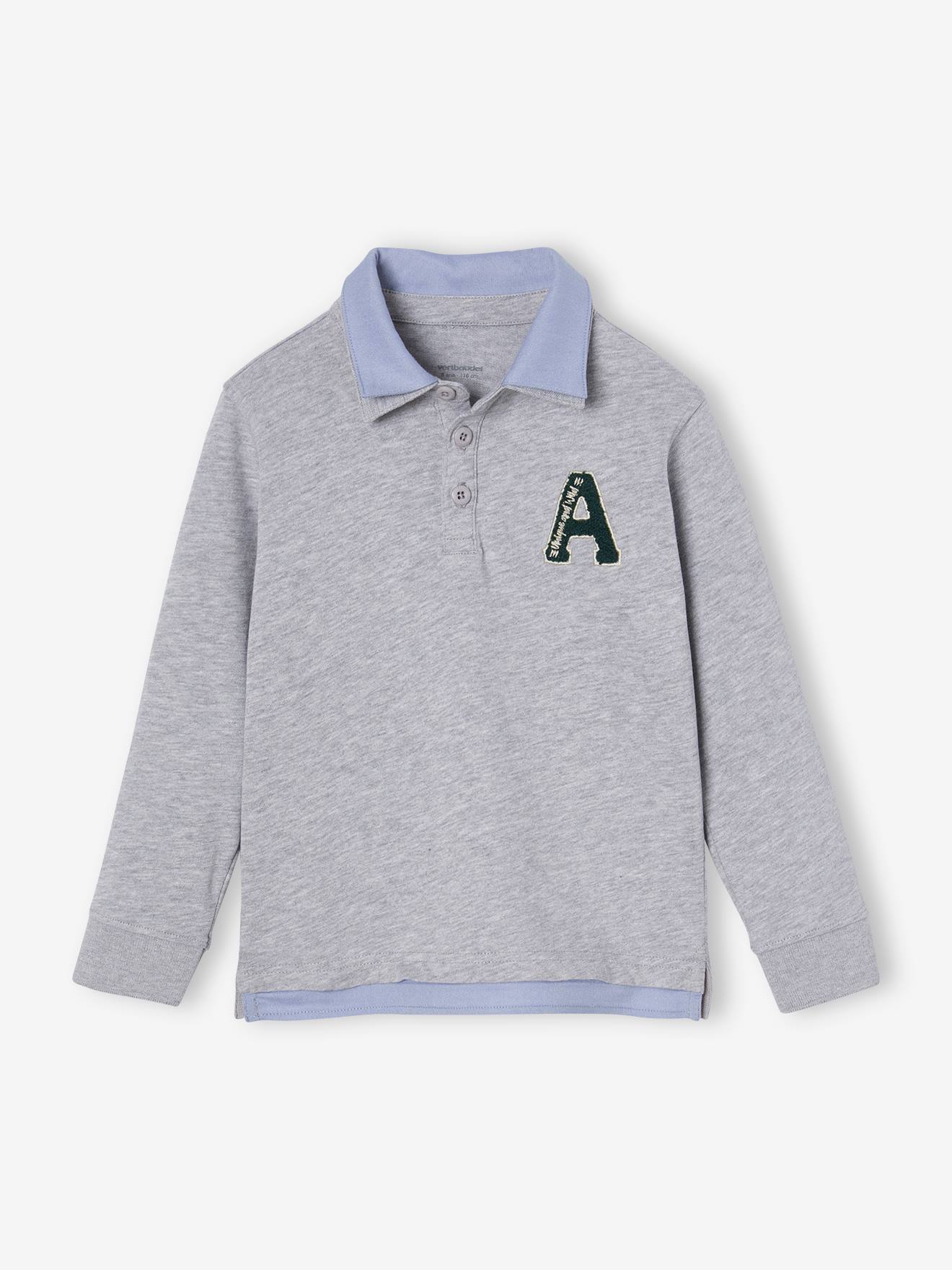 Striped 2-in-1 Effect Polo Shirt