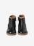 Leather Boots with Elastic, for Baby Girls black+bordeaux red+Camel+navy blue+printed beige 