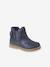 Leather Boots with Elastic, for Baby Girls black+bordeaux red+Camel+navy blue+printed beige 