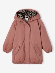 Girls-Hooded Parka with Faux Fur Lining for Girls