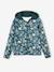 Sports Sweatshirt with Flower Print in Techno Fabric for Girls ecru+multicoloured+printed green 